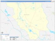 Red RiverParish (County), LA Wall Map Zip Code Basic Style 2023